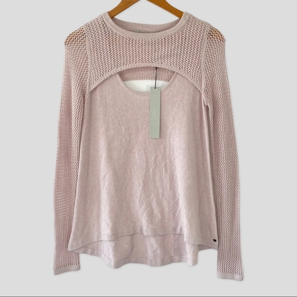 One Grey Day Mauve Knit Lightweight Sweater S ($188)